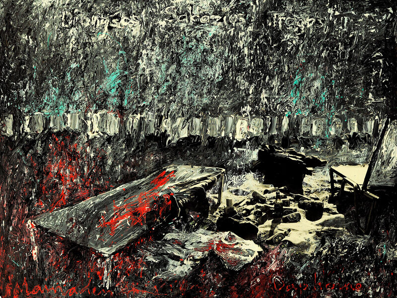 43 Isola Kreta, Mainadensacrum, Acryl auf Silbergelatinepapier, 60x80cm, 1995