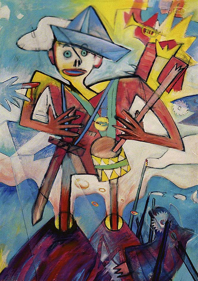 Childrenscorner 03, Notung, 91 x 128cm, Acryl auf BW, 1991