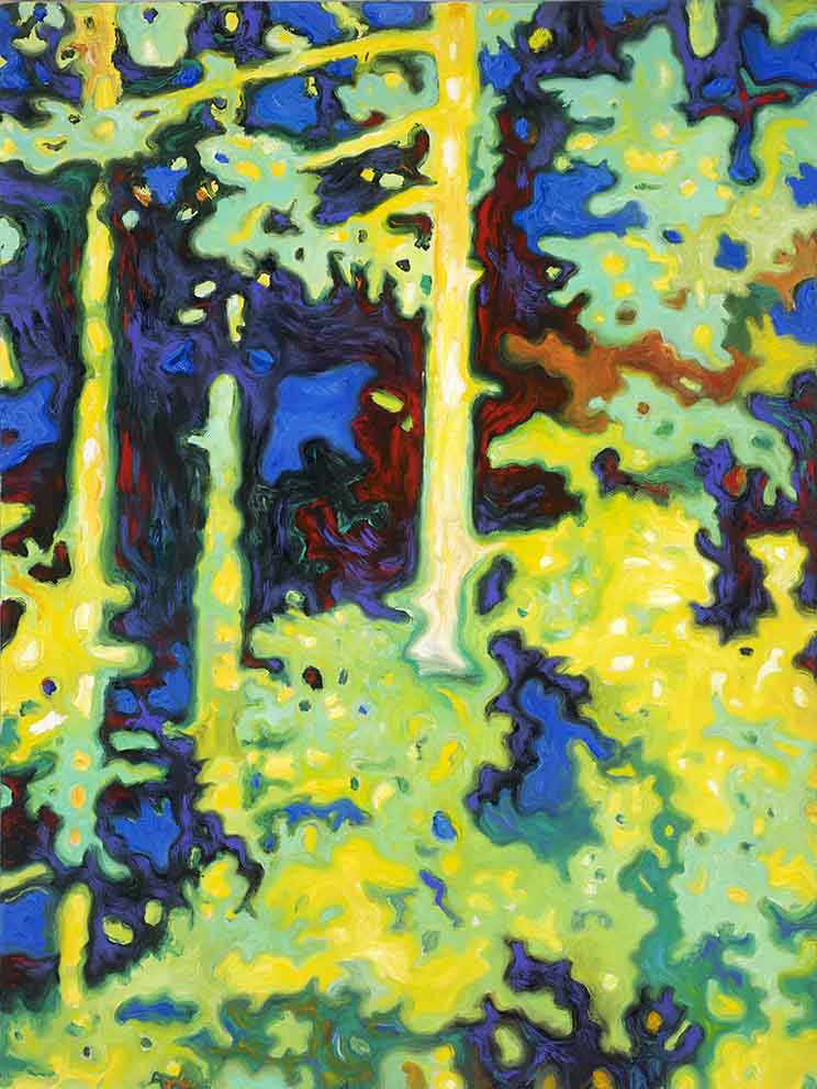 06 Im engen Radius - Spaziergänge, ÖL auf LW, 60x80cm, 2018