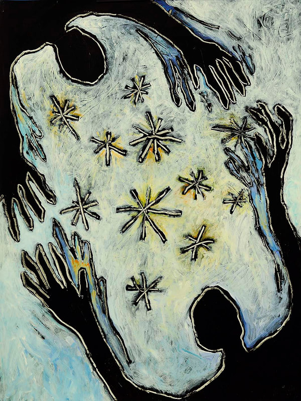 05 Translocation, Acryl auf HK, 60 x 80cm, 1993