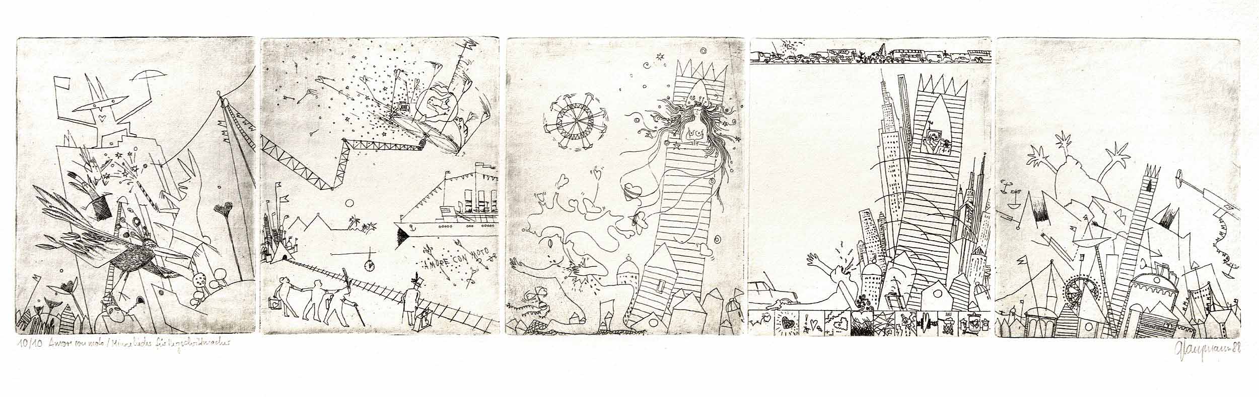 54 A.C.M. Minnelieder für Herzschrittmacher,11x45cm, 1988