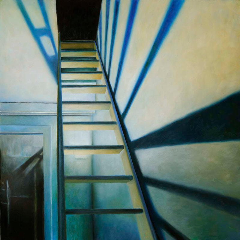 Int. Atelier 5, 100 x 100 cm, Öl LW, 2009
