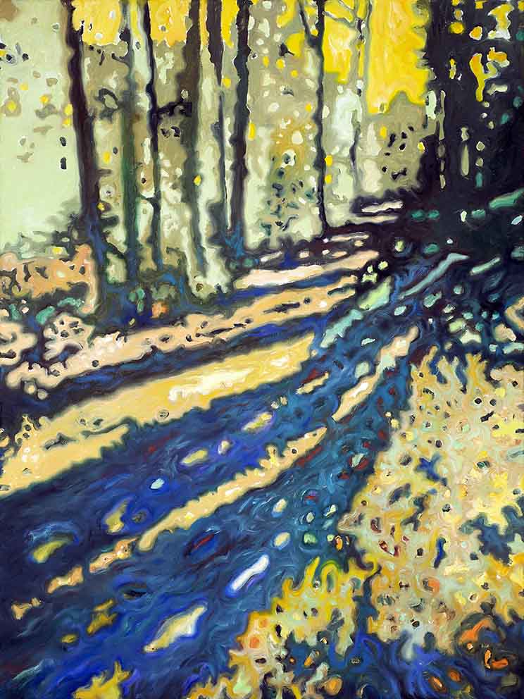 07 Im engen Radius - Spaziergänge, ÖL auf LW, 60x80cm, 2019