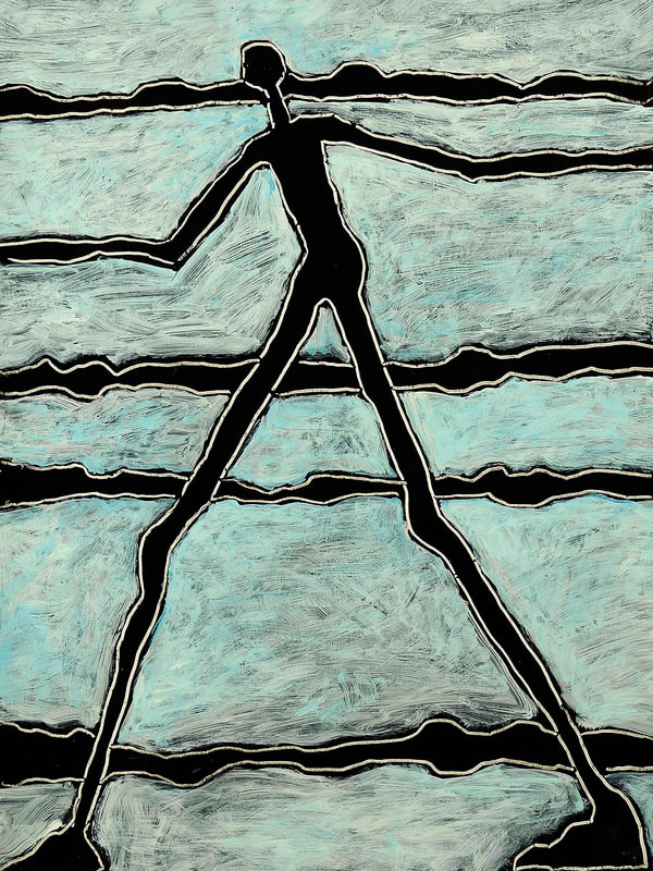 06 Translocation, Acryl auf HK, 60 x 80cm, 1993