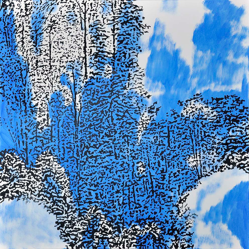 03 I.k.R."Die Terrasse", Serie 3, Öl LW, 120 x 120cm, 2012