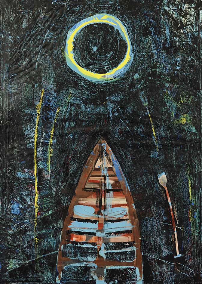 06 Barke, Labrys, Acryl auf Papier, 91 x 128cm, 1995.jpg
