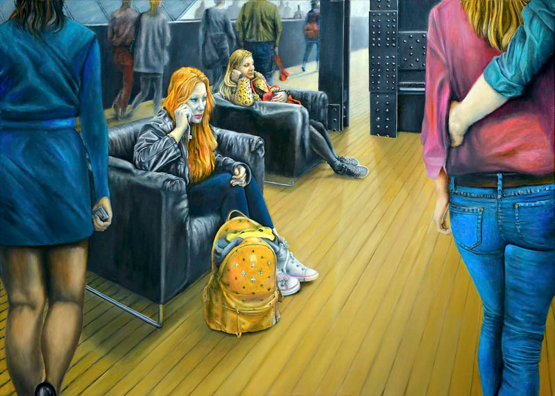 Stationen 6, Tate Modern (trist news), Öl auf LW, 100x140cm, 2015
