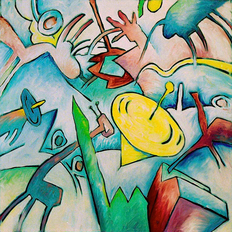Childrenscorner 07, HushRush 2, 100x100cm, Acryl auf BW, 1991*