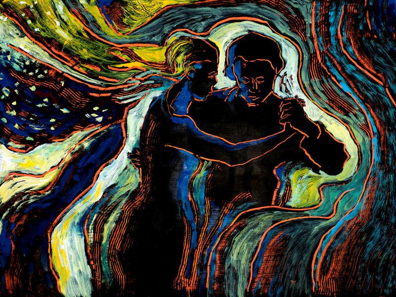 8 Dissolve 19, Acryl auf Karton, 60 x 80cm, 2017
