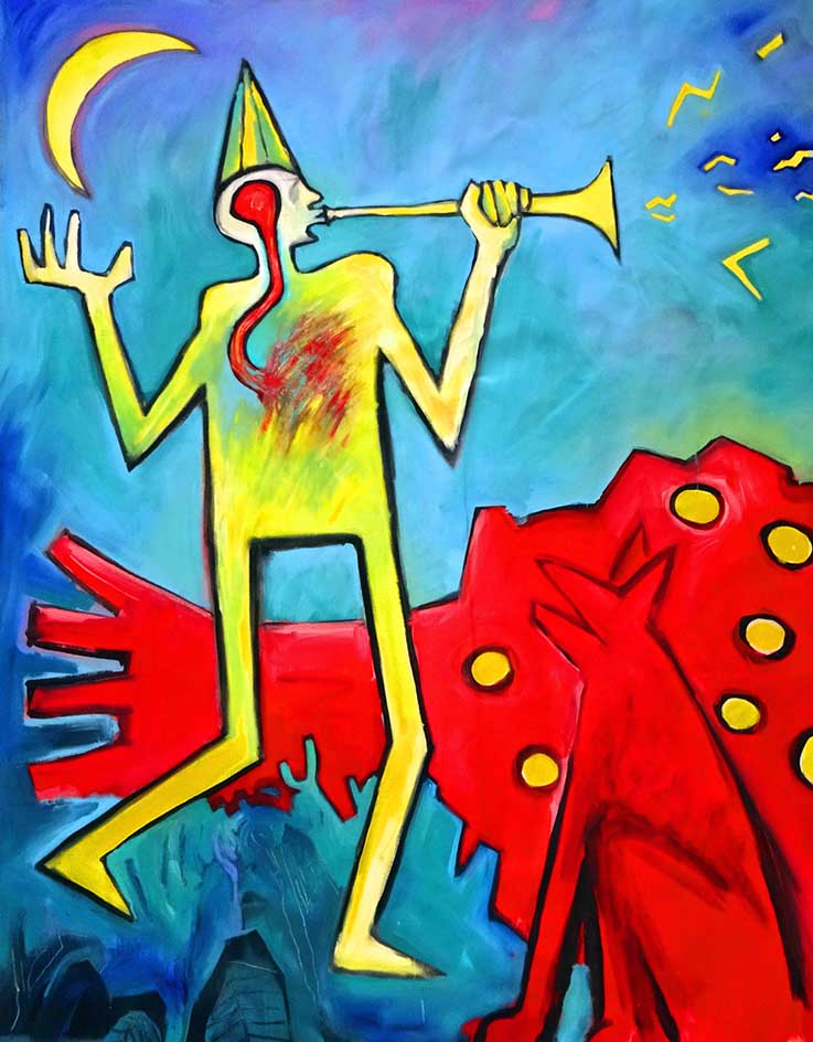 Childrenscorner 15, Children's bedtime, Acryl-BW, 140x180cm, 1989