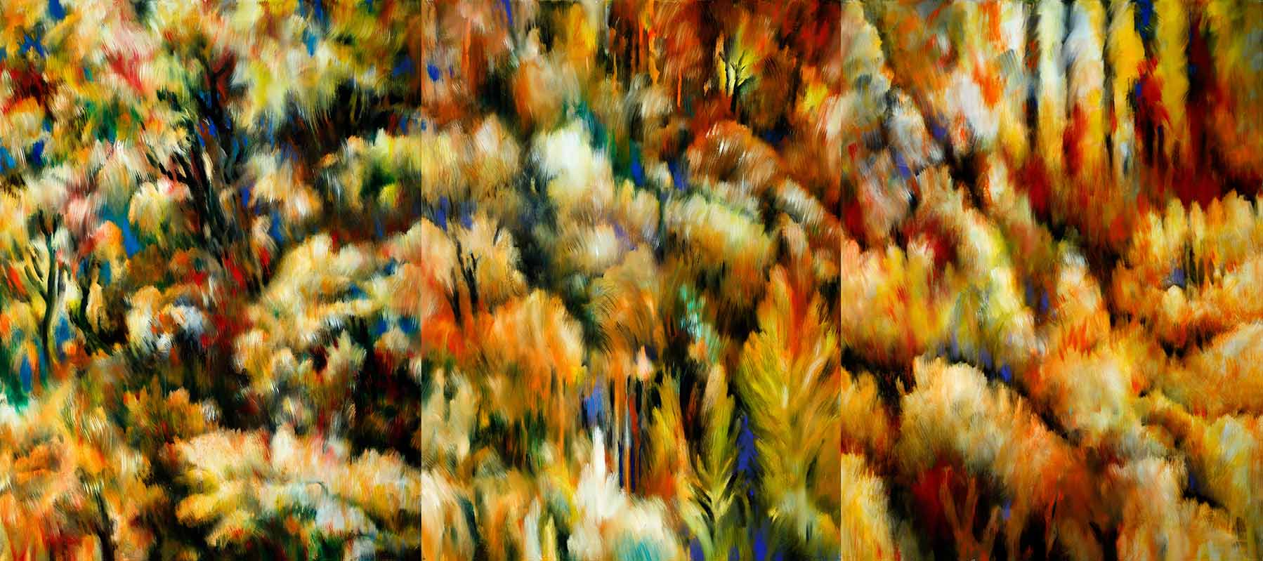 Triptychon aus S 4, ÖL LW, 80 x 180cm, 2017