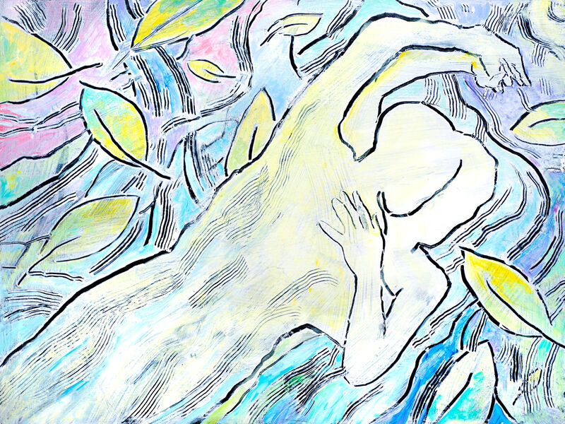 10 Dissolve 19, Acryl auf Karton, 60 x 80cm, 2017