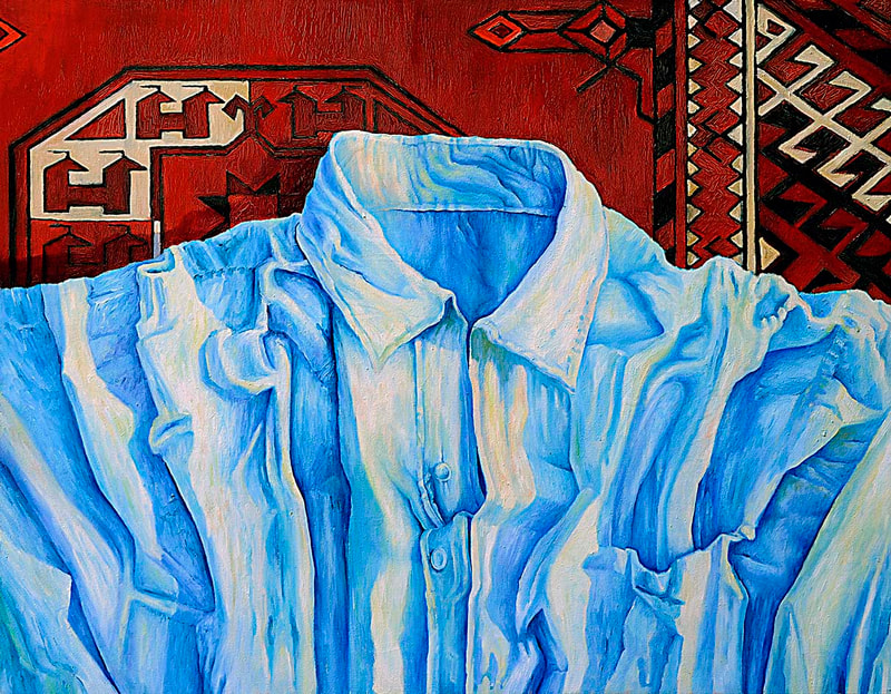 9 Vom Sprechen der Hüllen, Öl auf LW, 70 x 90cm, 1997