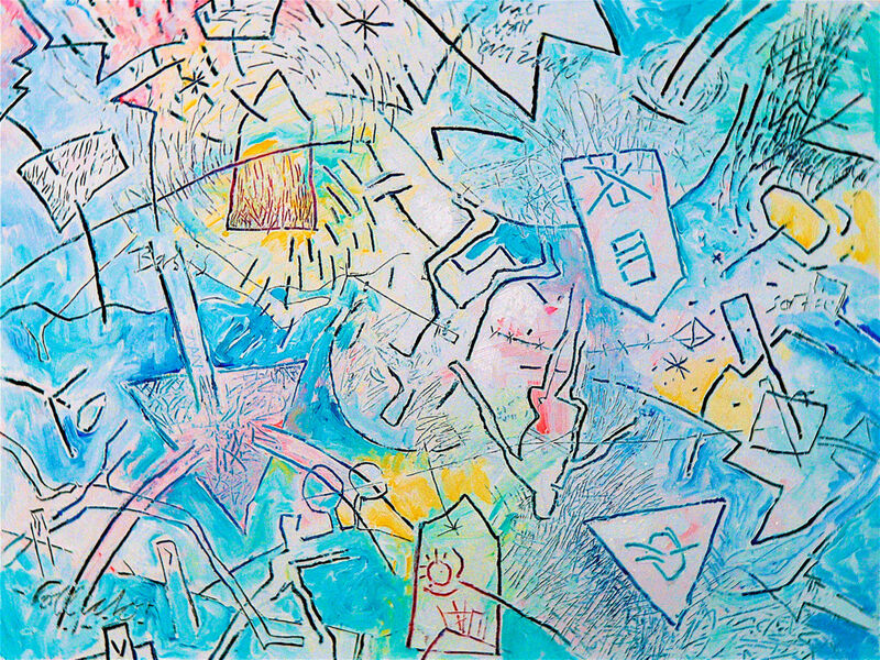 A.c.m.Hier wäre ein Engel 1, 60 x 80cm, Acryl auf BW, 1991 - 16