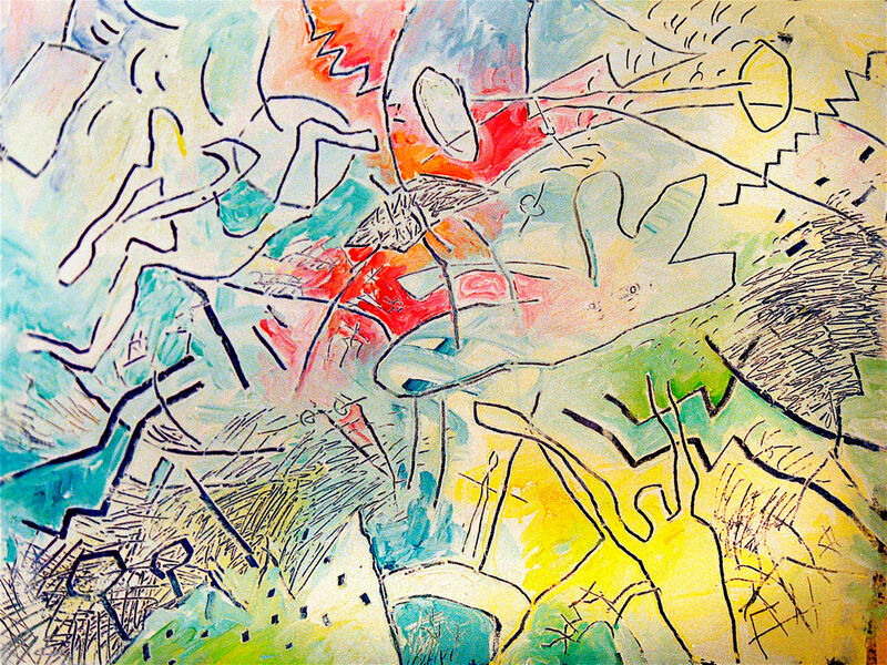 A.c.m.Hier wäre ein Engel 2, 60 x 80cm, Acryl auf BW, 1991 - 17
