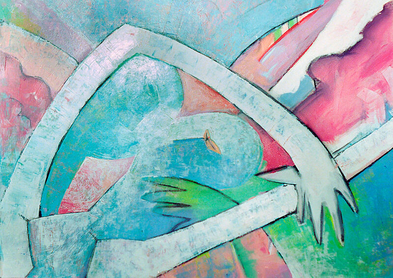 A.c.m. Pas de deux 2, 60 x 80cm, Kohle & Acryl auf BW, 1991 - 08*
