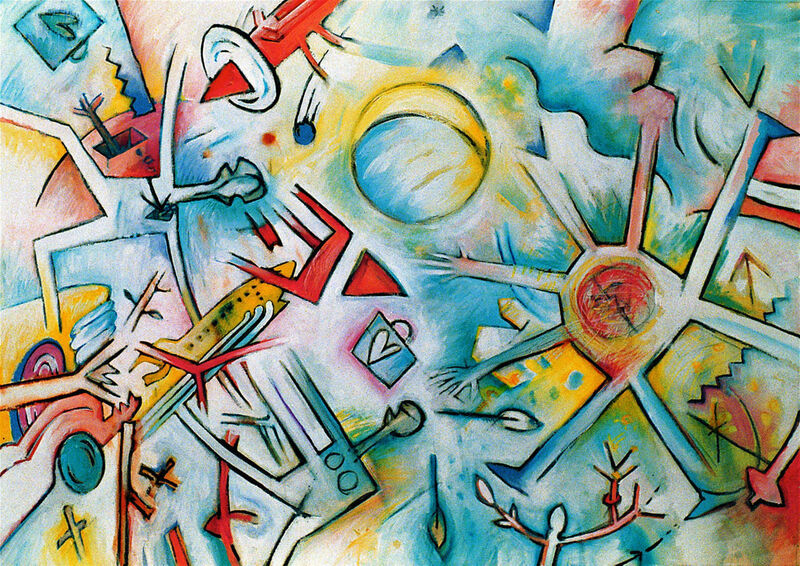 A.c.m. vite, vite! vita, 59.5 x 84cm, Kohle & Acryl auf BW, 1991 - 14