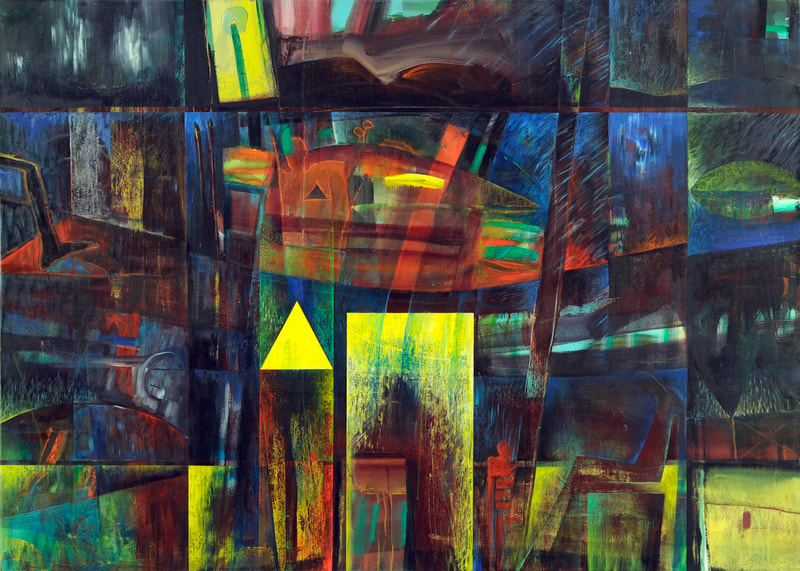 Auf verwachsenem Pfade, 1994-95, 100x140cm, Öl,BW - 1