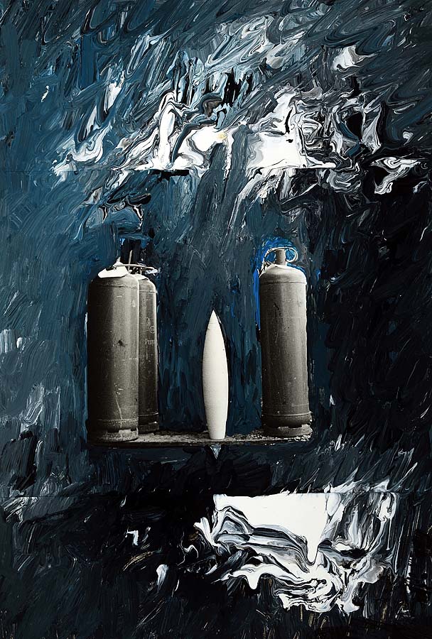 14 Gedanke an Adrians Atelier, 17x25cm, 1994