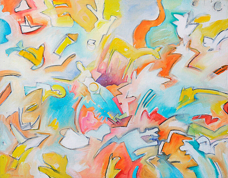 Childrenscorner 09, Luna, 70 x 90cm, Acryl auf LW, 1991