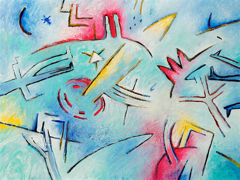 Childrenscorner 10, REM, 60 x 80cm, Acryl auf LW, 1991