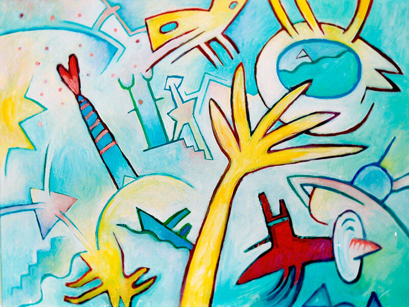 Childrenscorner 11, Sweetheart, 60 x 80cm, Acryl auf LW, 1991
