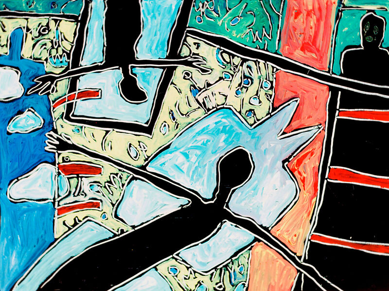 Courant d'air 1, Acryl auf HK, 60 x 80cm, 1995-96 - 08*