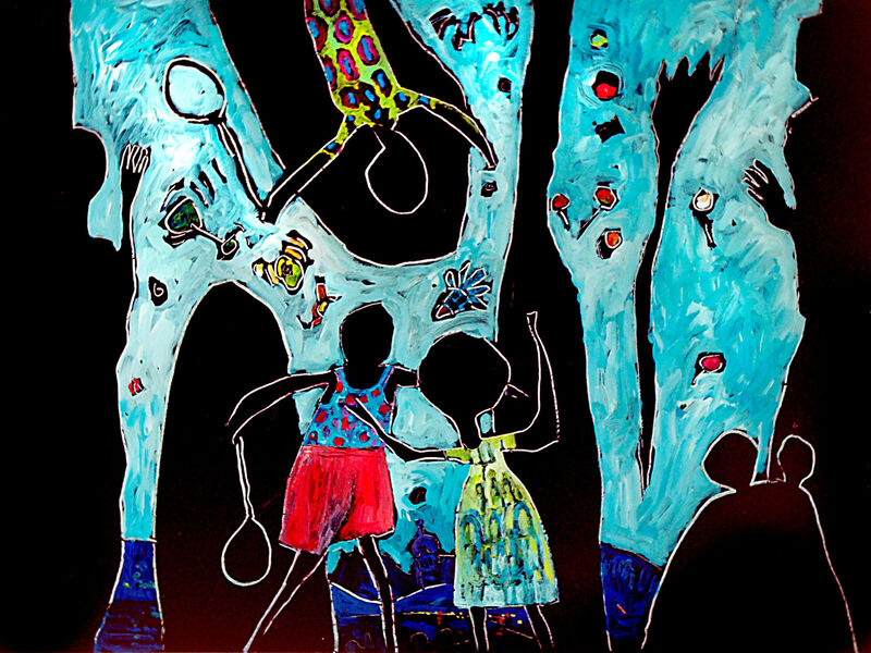 Courant d'air 1, Acryl auf HK, 60 x 80cm, 1995-96 - 10