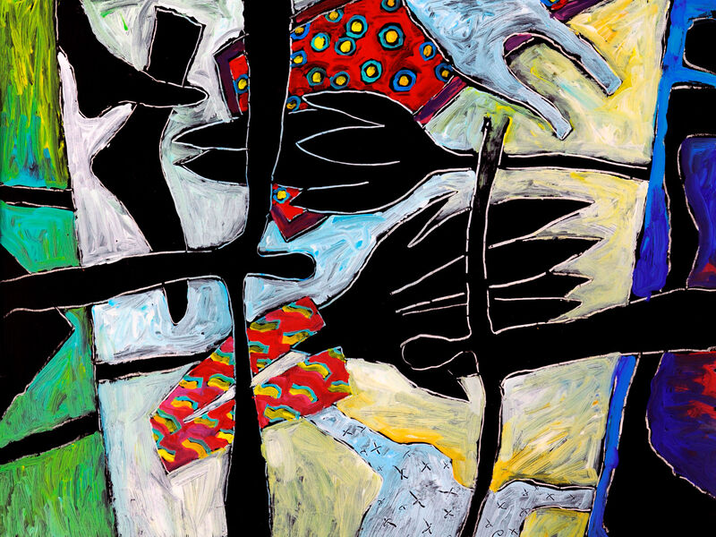 Courant d'air 1, Acryl auf HK, 60 x 80cm, 1995-96 - 13