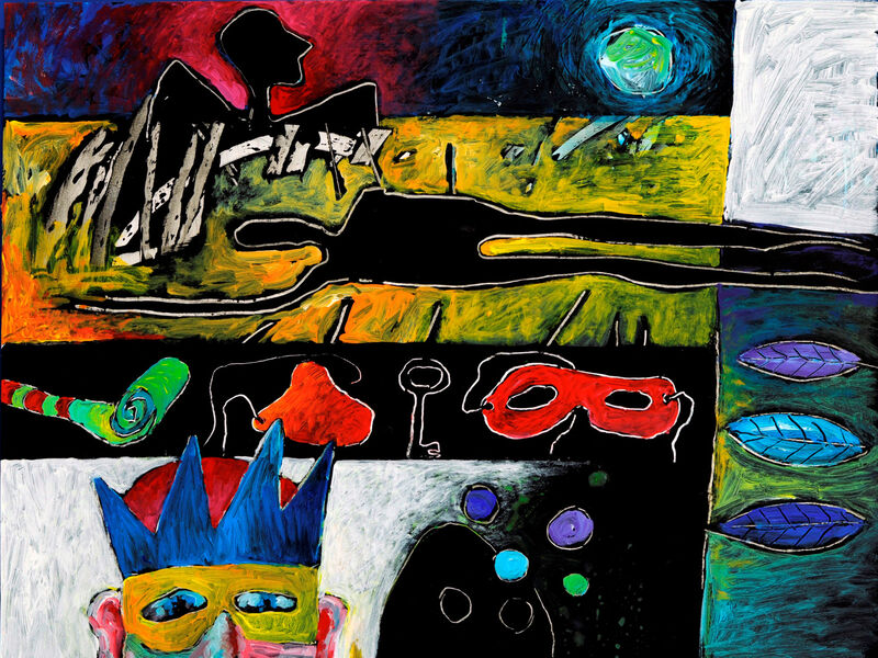 Courant d'air 1, Acryl auf HK, 60 x 80cm, 1995-96 - 14