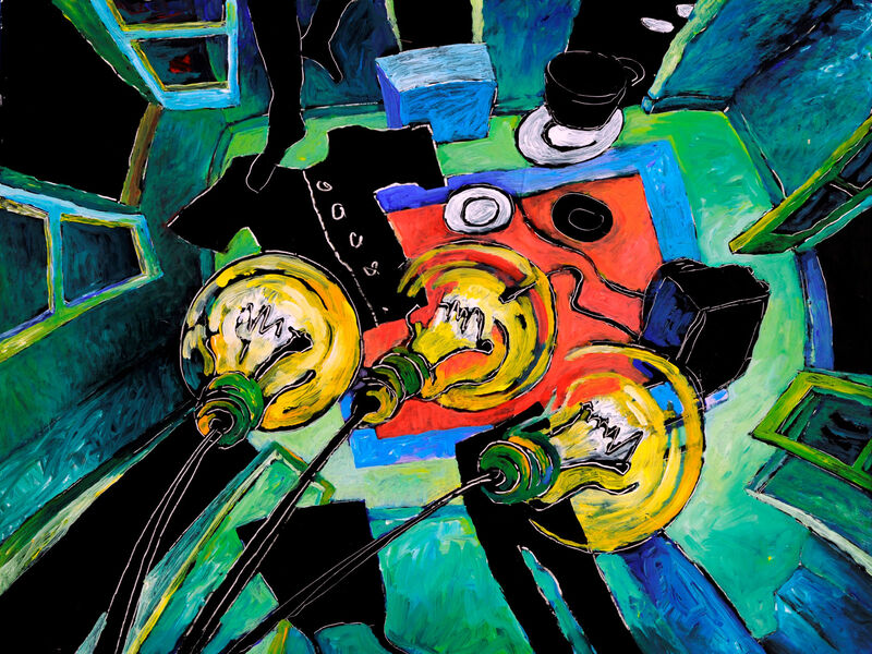 Courant d'air 1, Acryl auf HK, 60 x 80cm, 1995-96 - 16