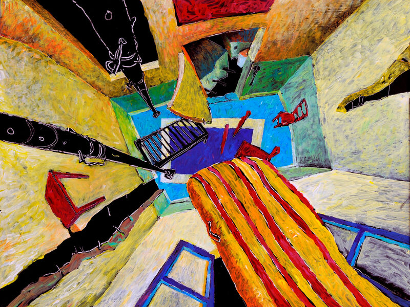 Courant d'air 1, Acryl auf HK, 60 x 80cm, 1995-96 - 18