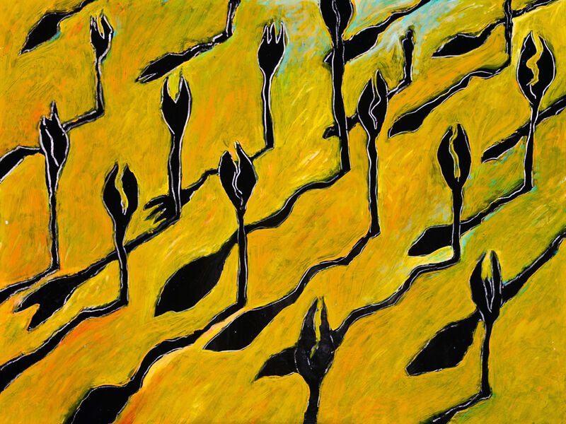 Courant d'air 2, Acryl auf HK, 60 x 80cm, 2001 - 01