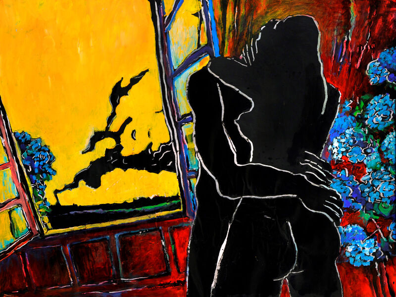 Courant d'air 2, Acryl auf HK, 60 x 80cm, 2001 - 02