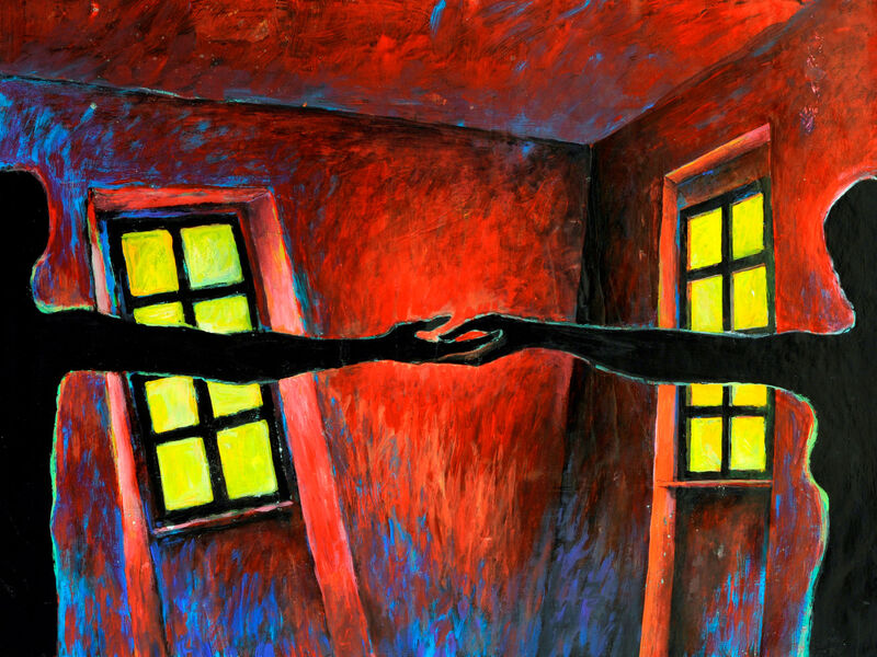 Courant d'air 2, Acryl auf HK, 60 x 80cm, 2001 - 03