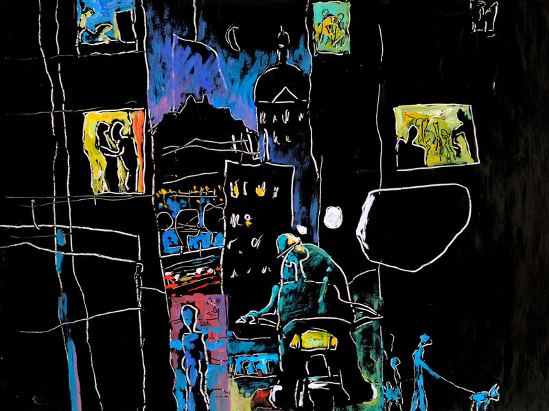 Courant d'air 2, Acryl auf HK, 60 x 80cm, 2001 - 05