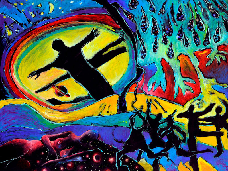 Courant d'air 2, Acryl auf HK, 60 x 80cm, 2001 - 07