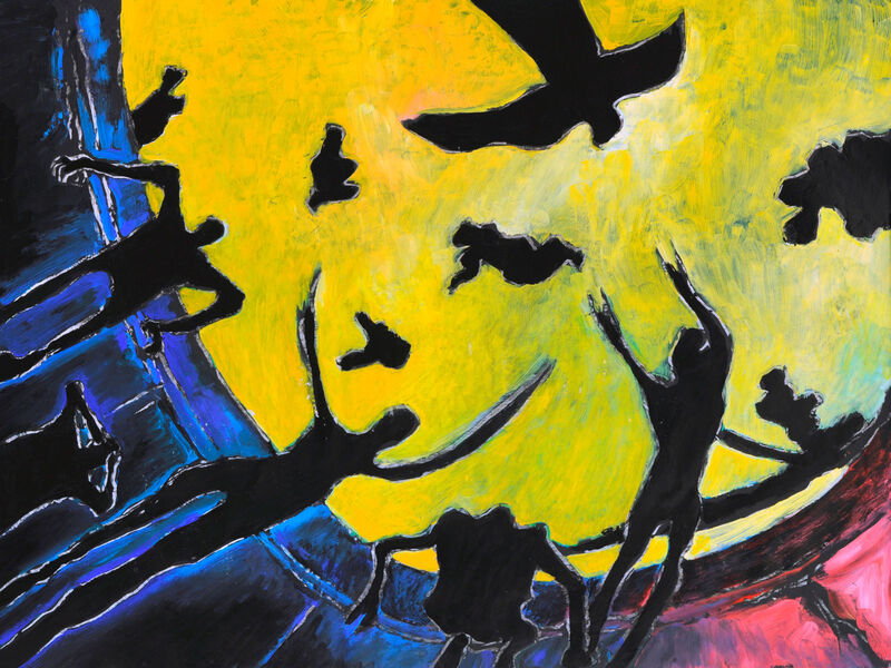 Courant d'air 2, Acryl auf HK, 60 x 80cm, 2001 - 08