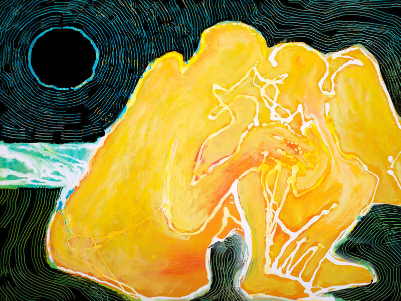 Courant d'air 3, Acryl auf HK, 60 x 80cm, 2016 - 03