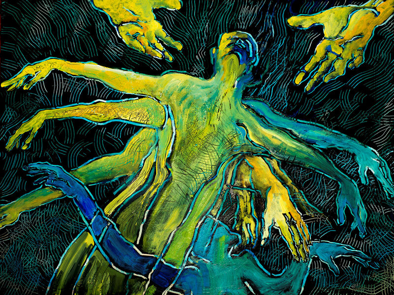 Courant d'air 3, Acryl auf HK, 60 x 80cm, 2016 - 04