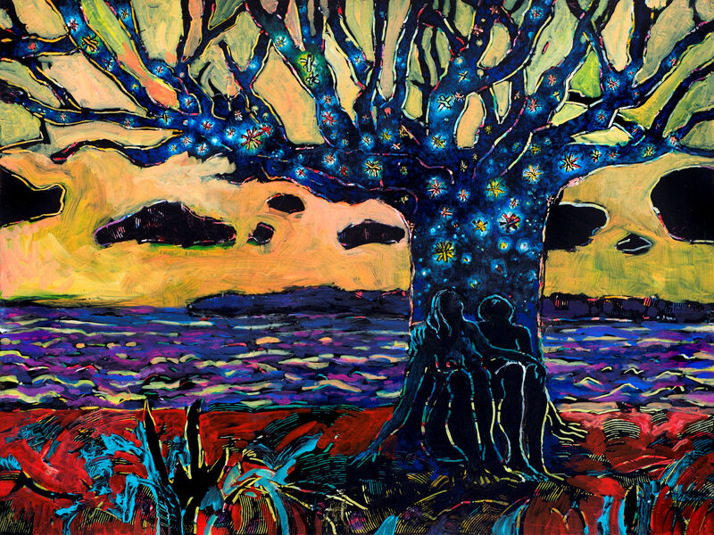 Courant d'air 3, Acryl auf HK, 60 x 80cm, 2016 - 12