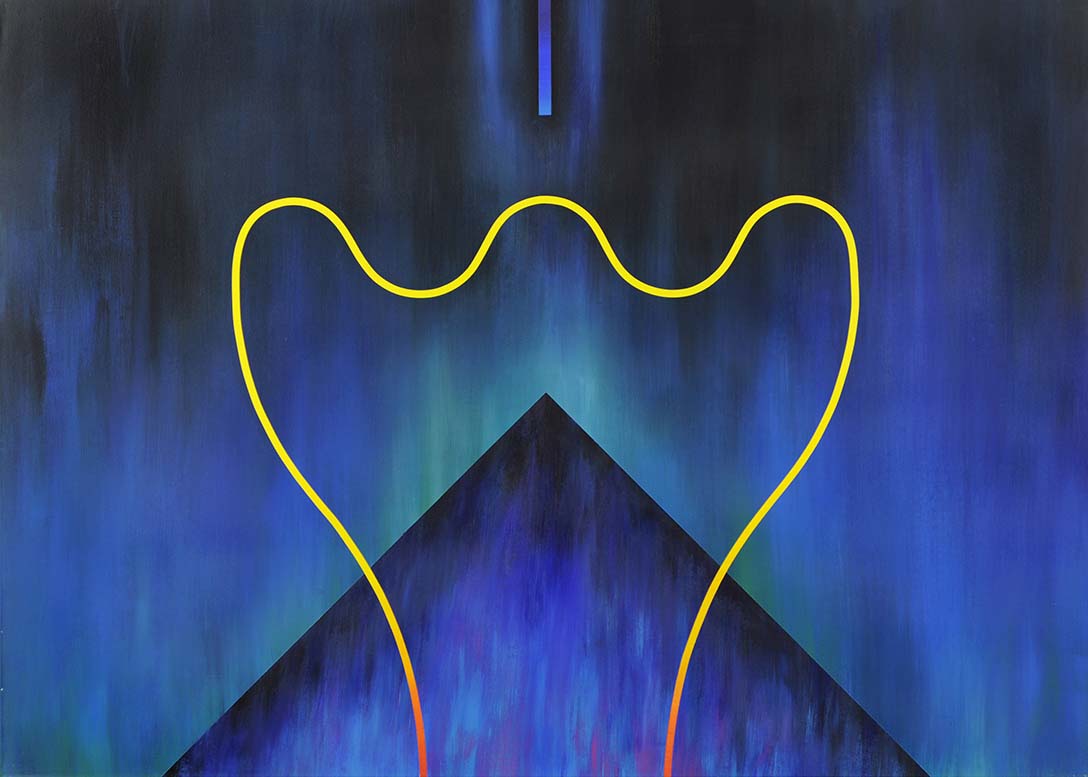Energiefelder-NoiseSignals", Acryl auf LW, 100 x 140cm,1986 - 17