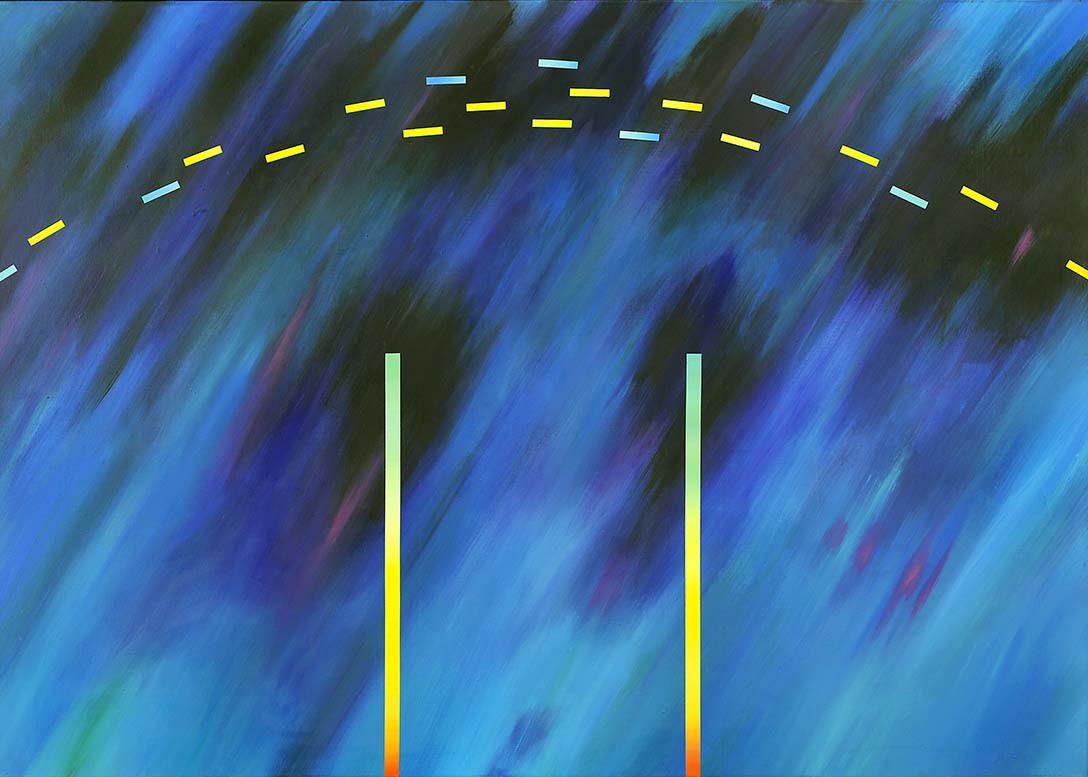 Energiefelder-NoiseSignals", Acryl auf LW, 100 x 140cm,1986 - 10