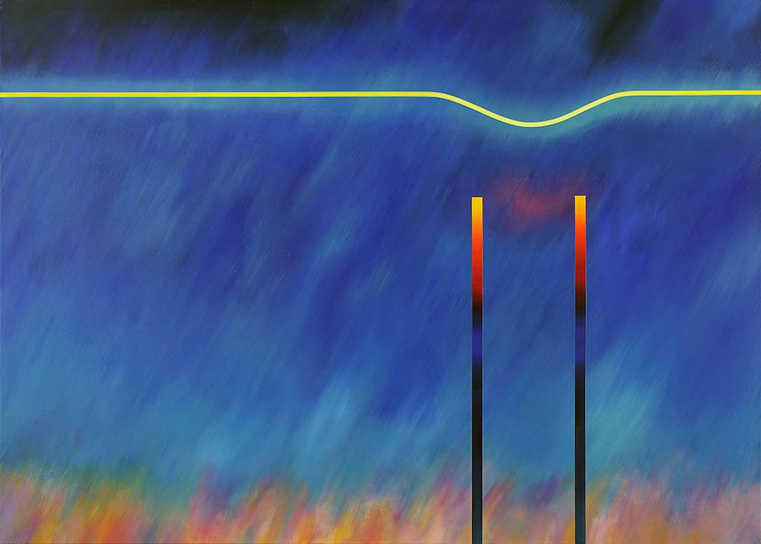 Energiefelder-NoiseSignals", Acryl auf LW, 100 x 140cm,1986 - 15