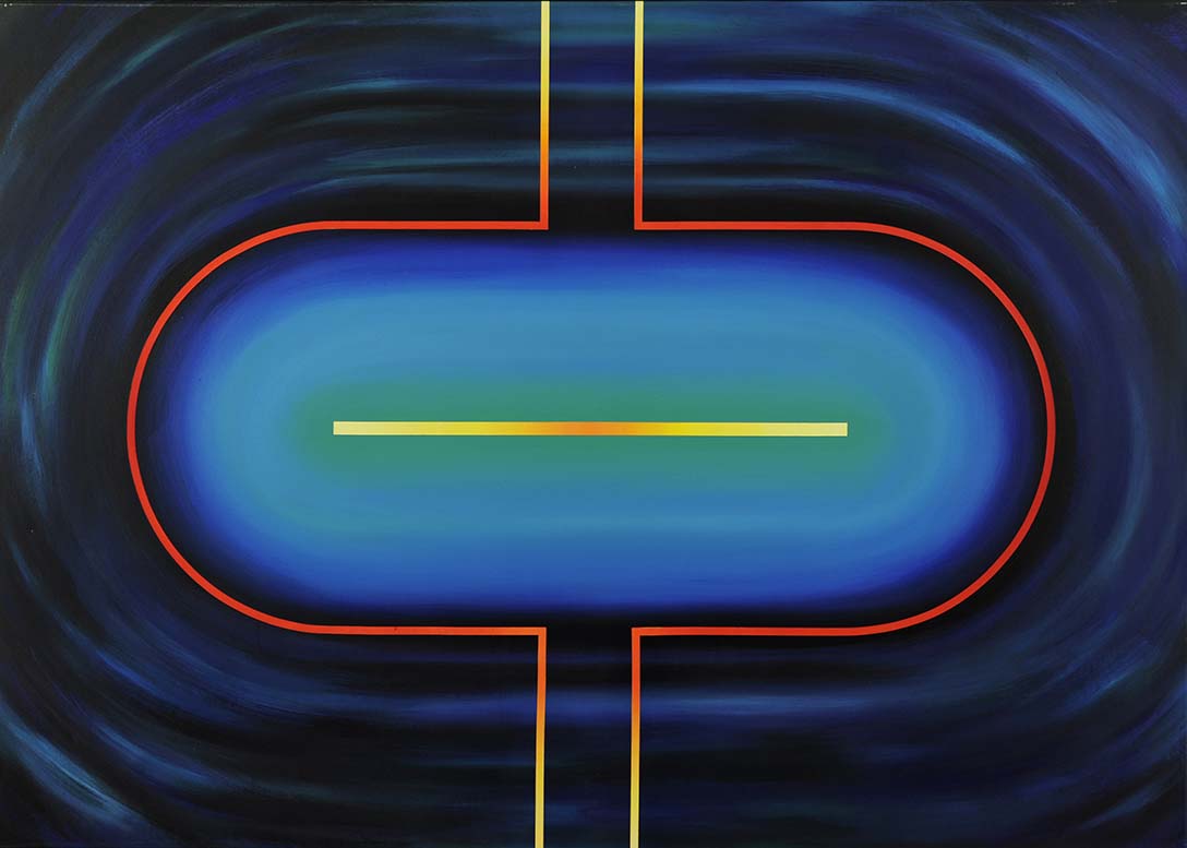 Energiefelder-NoiseSignals", Acryl auf LW, 100 x 140cm,1986 - 18