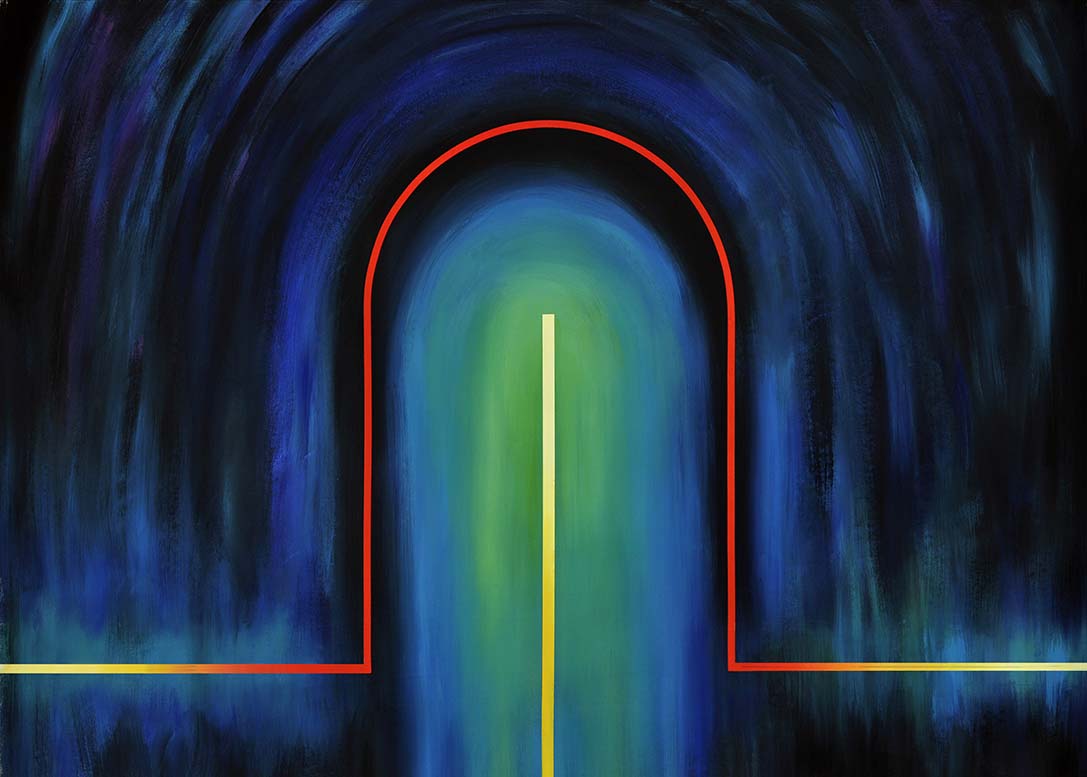 Energiefelder-NoiseSignals", Acryl auf LW, 100 x 140cm,1986 - 19