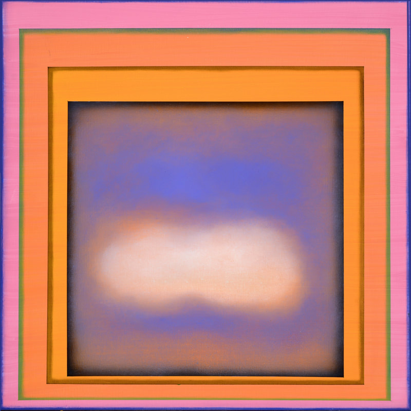 Int.Passage, étude 1 60x60cm, Acryl Öl auf LW, 2025 (vergleiche Zyklus Interiors, Passage 2010/14)