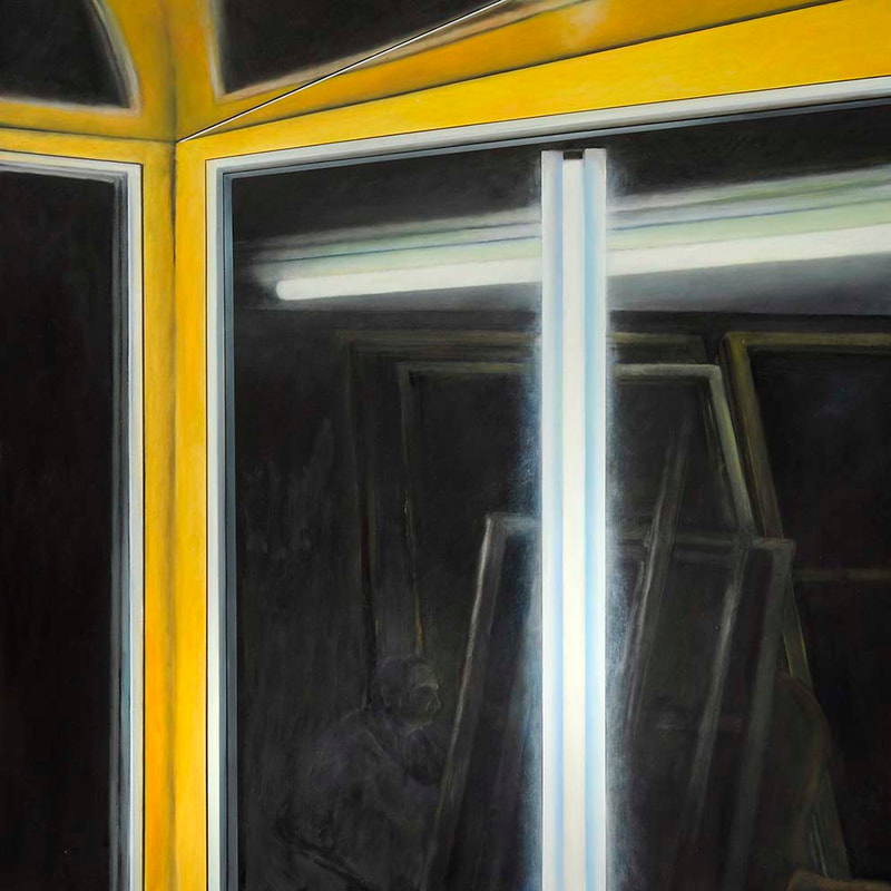 Int. Atelier 1, 100 x 100 cm, Öl LW, 2007