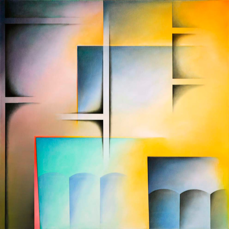 Int.Passage 15, Öl auf LW, 100 x 100cm, 2012