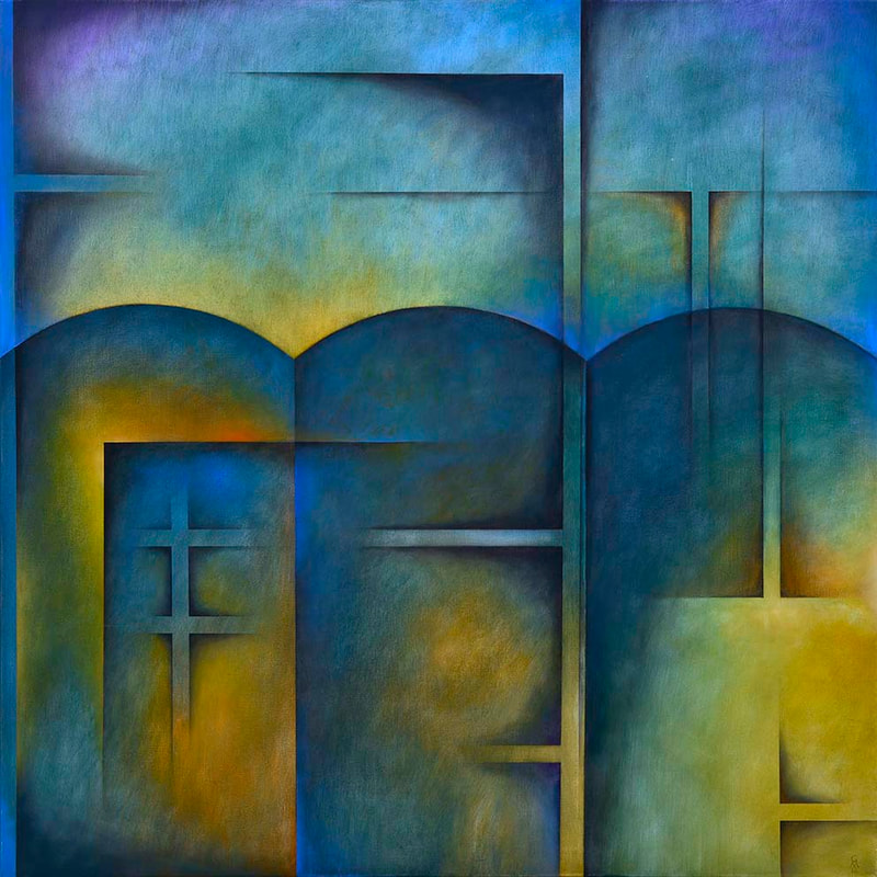 Int.Passage 17, Öl auf LW, 100 x 100cm, 2013